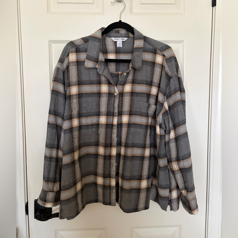 Old Navy The Boyfriend Shirt Flannel